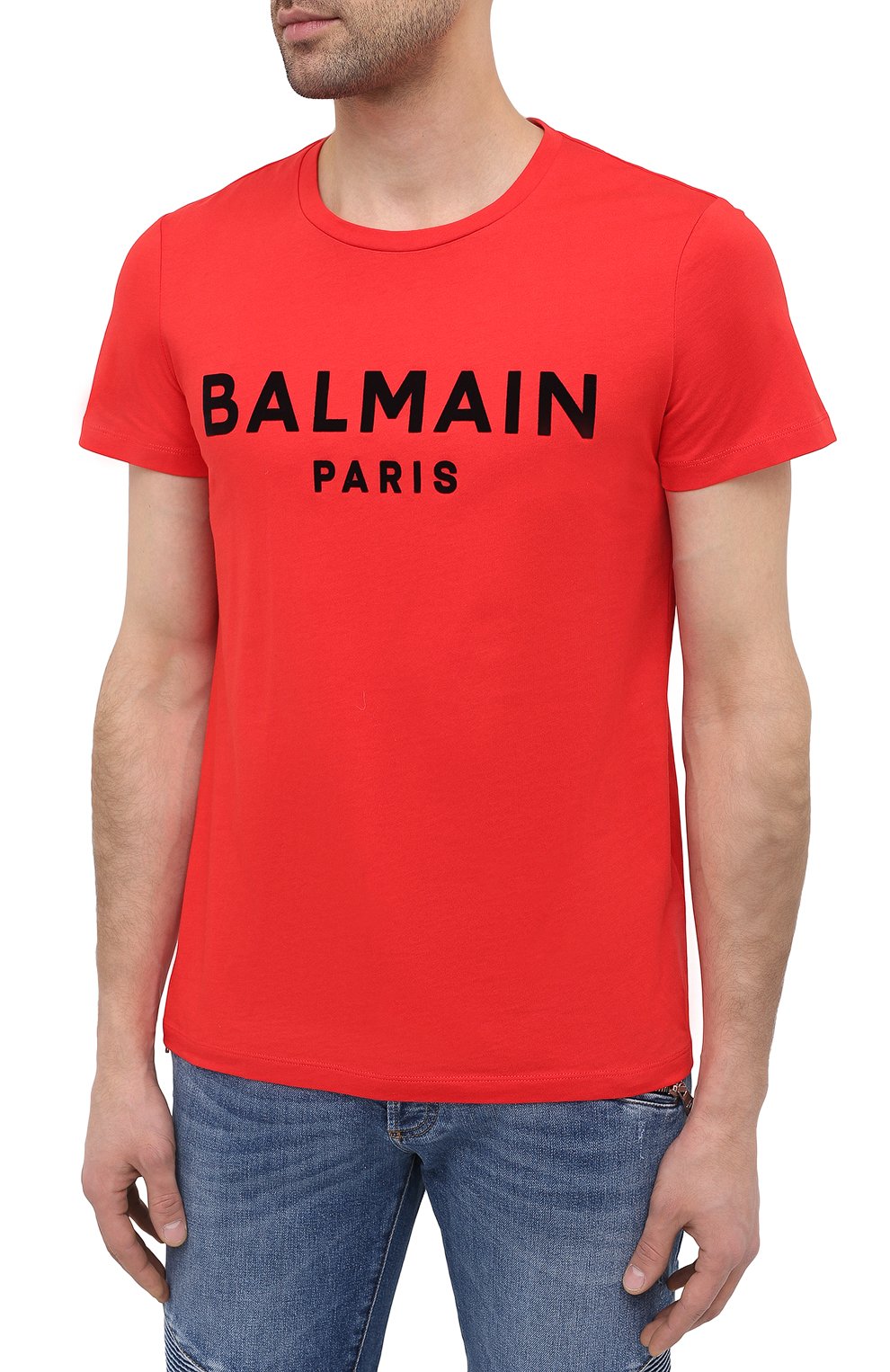 Хлопковая футболка  BALMAIN, арт. VH1EF000/B043, фото 3