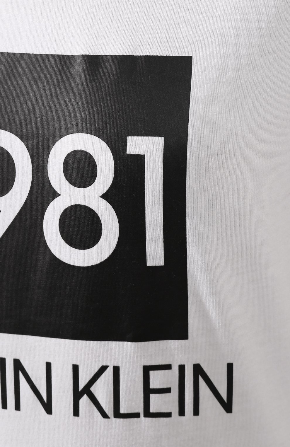 Хлопковая футболка CALVIN KLEIN белого цвета по цене 4600 руб., арт. QS6343E, фото 5 Хлопковая футболка CALVIN KLEIN, арт. QS6343E, фото 5