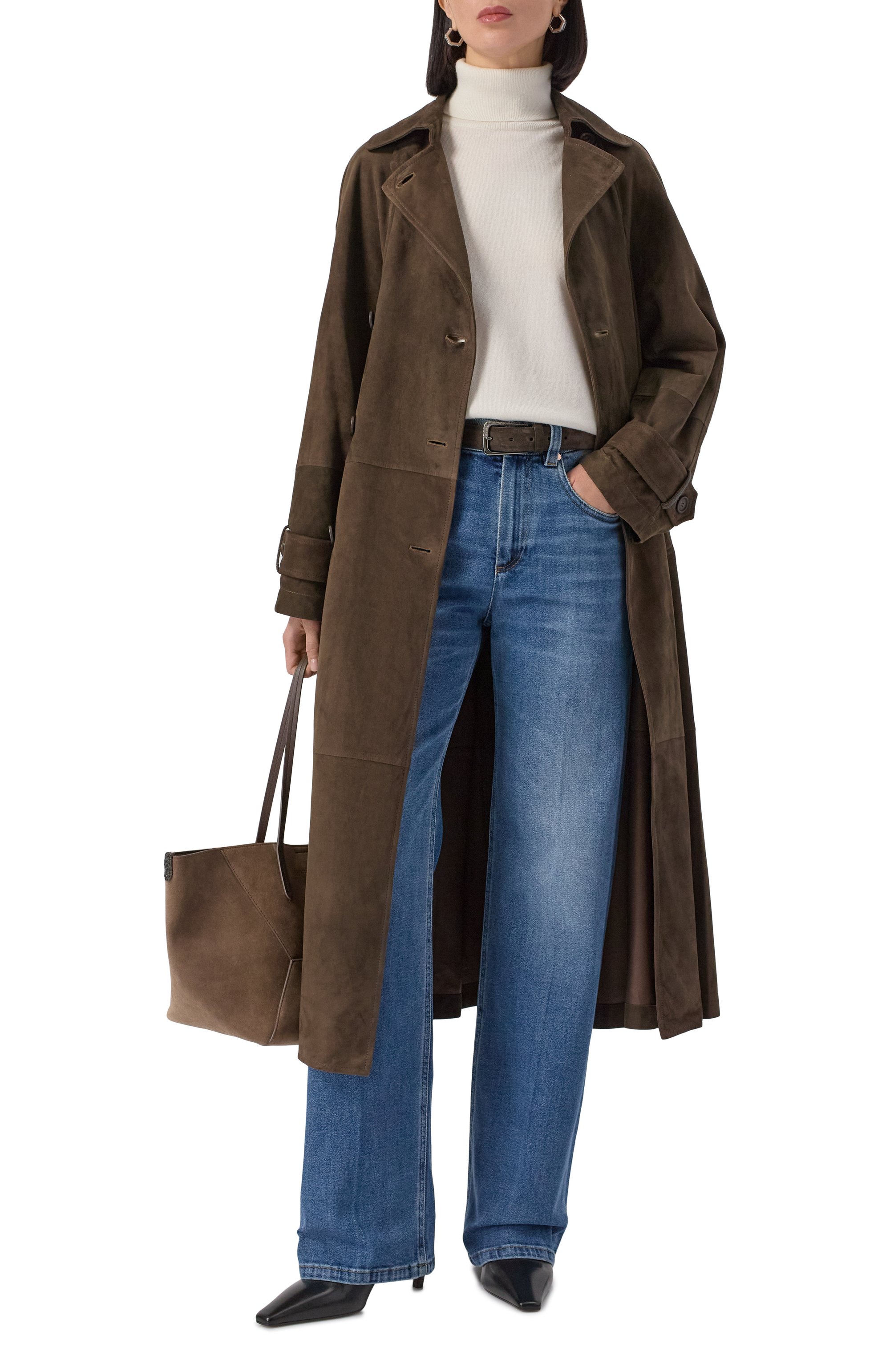 Замшевый плащ BRUNELLO CUCINELLI, арт. MPCAI9846P, фото 2