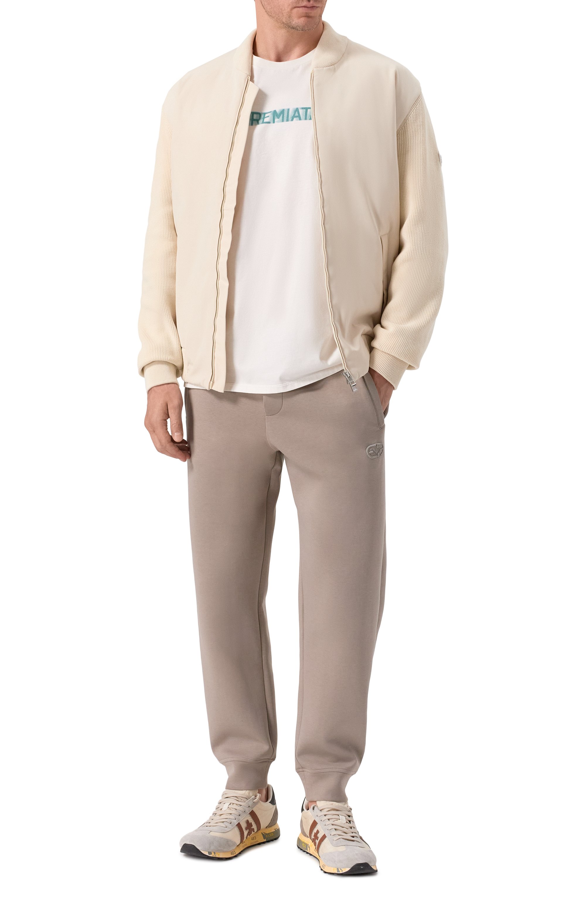 Комбинированные кроссовки lucy PREMIATA бежевого цвета по цене 29950 руб., арт. LUCY/VAR 8189, фото 2 Комбинированные кроссовки lucy PREMIATA, арт. LUCY/VAR 8189, фото 2