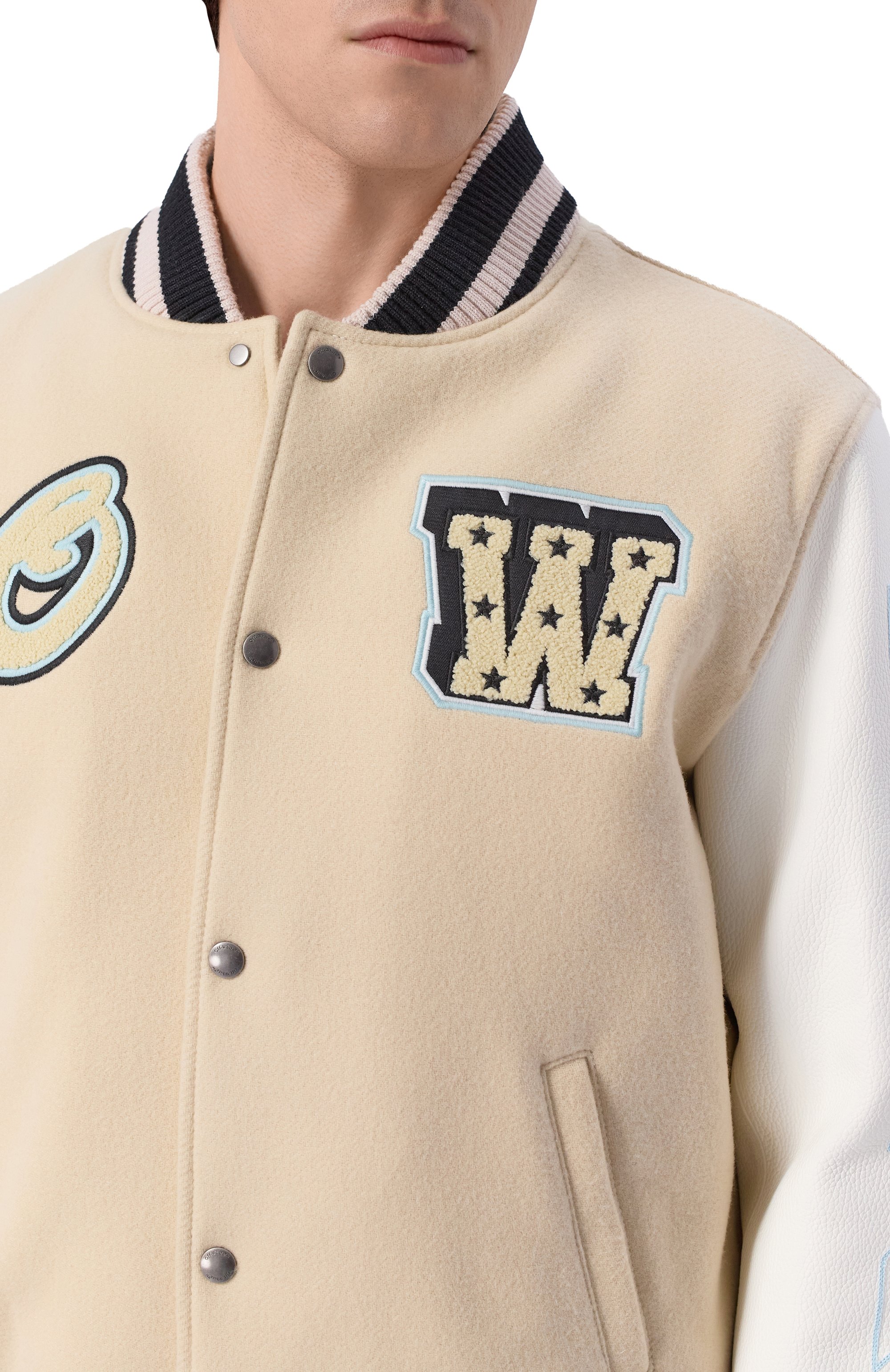 Шерстяной бомбер OFF-WHITE, арт. 0MJA122S26LEA002, фото 5