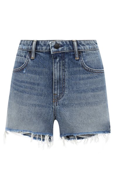 Женские джинсовые шорты с потертостями ALEXANDER WANG, арт. 4D994036AD