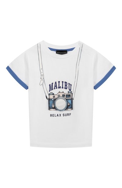 Хлопковая футболка MONNALISA, арт. 28E606