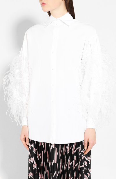 Рубашка с отделкой перьями VALENTINO, арт. TB3AB15M1M1, фото 3