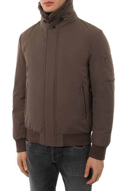 Пуховый бомбер с воротником из овчины GIMO'S, арт. 4W20.U.040.345, фото 3