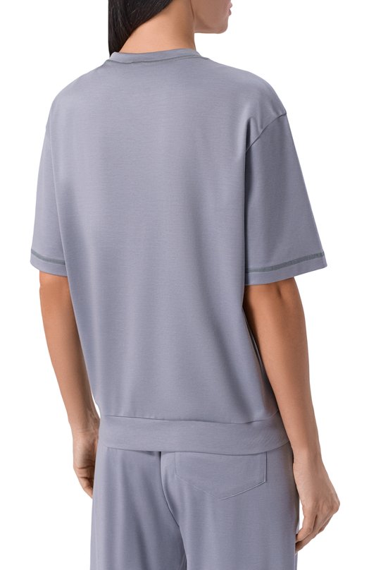 Футболка из шелка и хлопка MVST M25.2MW.H403/SC00 Голубой  M25.2MW.H403/SC00 Фото 4