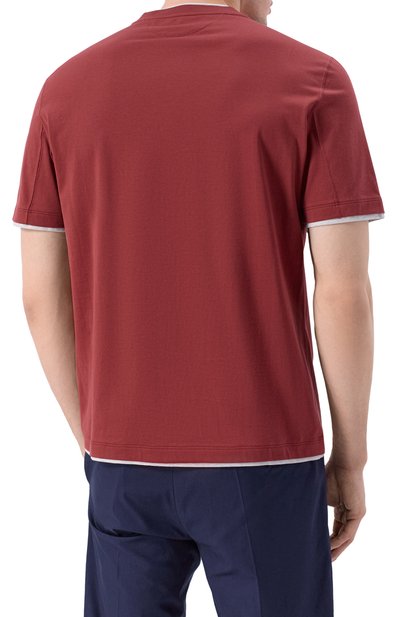 Хлопковая футболка BRUNELLO CUCINELLI, арт. M0B137427, фото 4