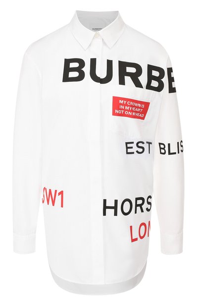 Женская хлопковая рубашка BURBERRY, арт. 8015637