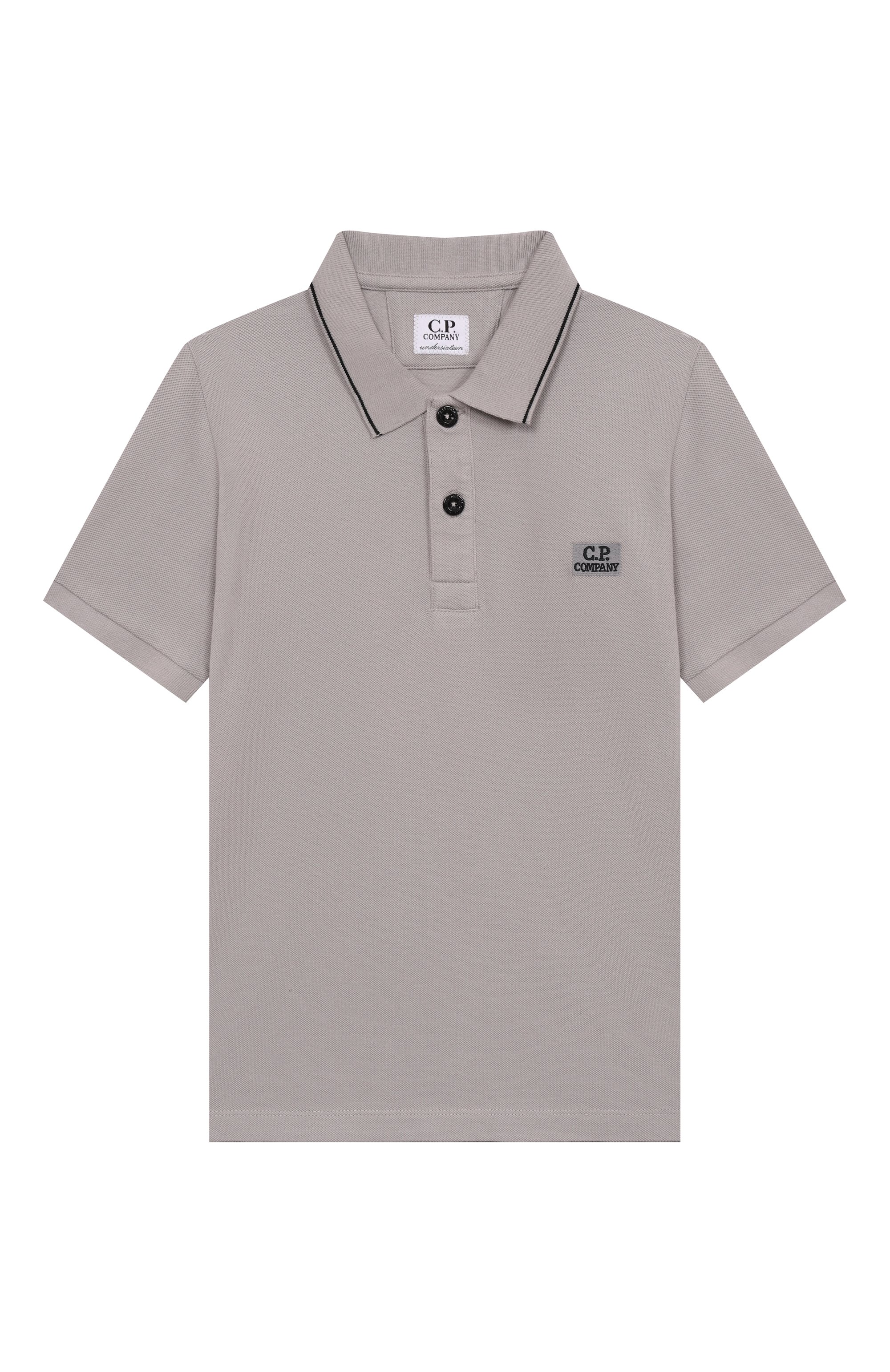 Хлопковое поло C.P. COMPANY серого цвета по цене 12100 руб., арт. C0M001/LFA04/10-14, фото 1 Хлопковое поло C.P. COMPANY, арт. C0M001/LFA04/10-14, фото 1