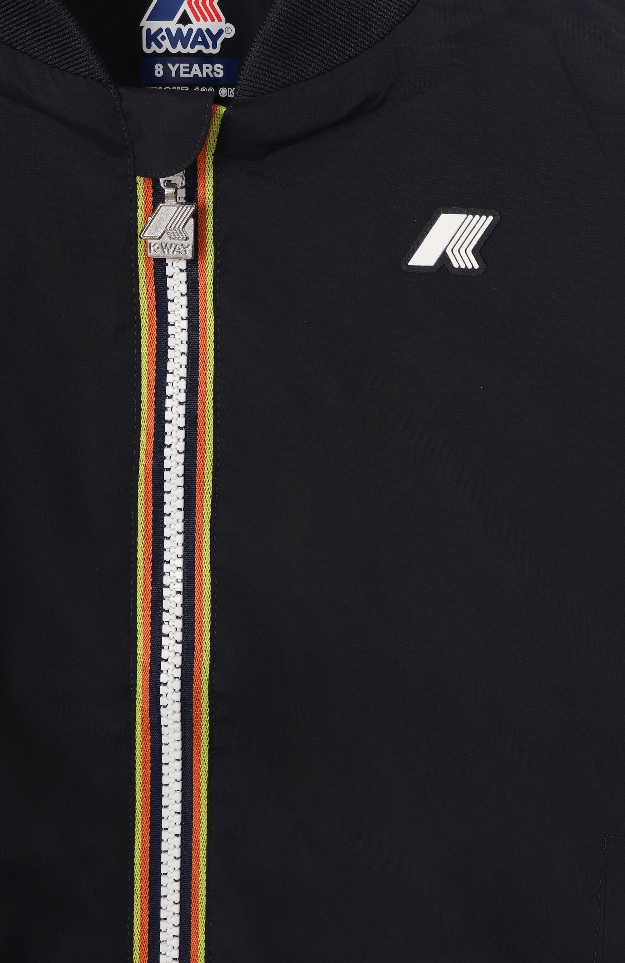 Бомбер K-WAY темно-синего цвета по цене 14650 руб., арт. K4138DW/3A-8A, фото 3 Бомбер K-WAY, арт. K4138DW/3A-8A, фото 3