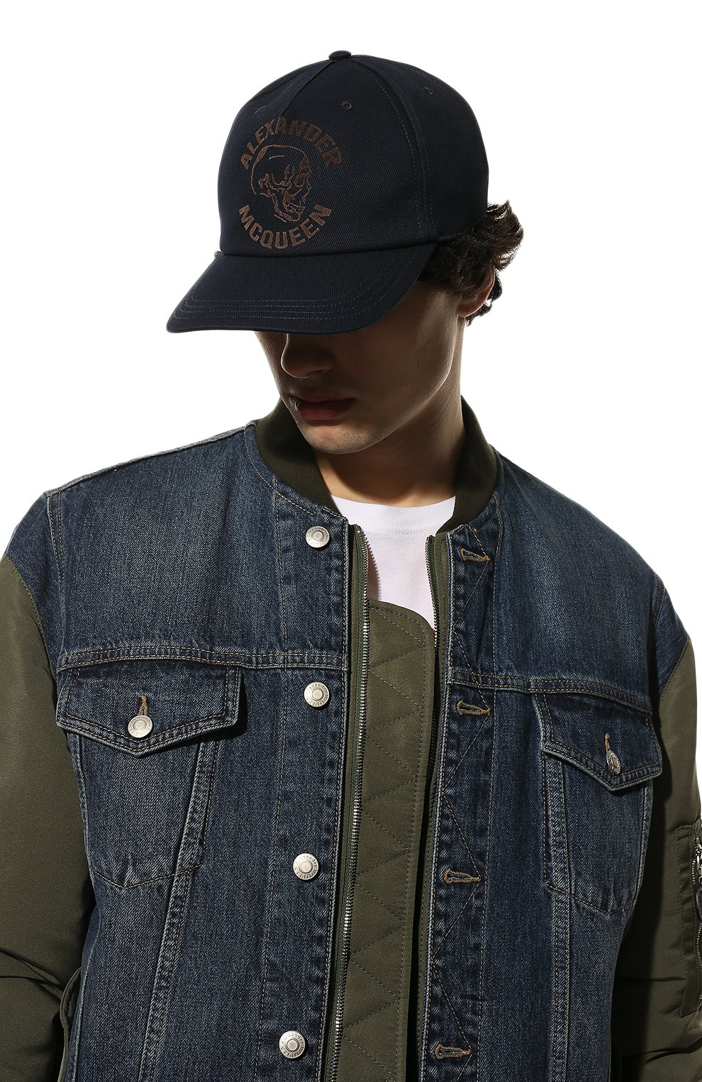 Хлопковая бейсболка ALEXANDER MCQUEEN, арт. 680247/4105Q, фото 2