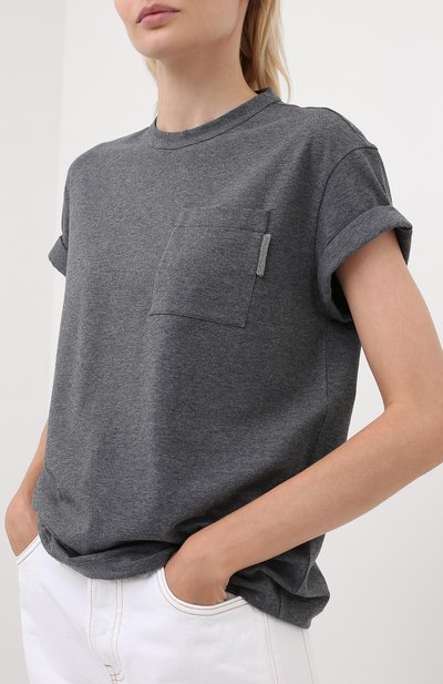 Хлопковая футболка BRUNELLO CUCINELLI, арт. M0T18BB300, фото 3
