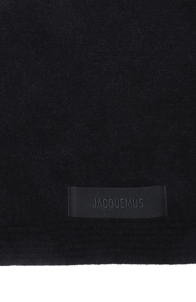 Шаль JACQUEMUS черного цвета по цене 29950 руб., арт. 24HACU00669AK0/0227, фото 4 Шаль JACQUEMUS, арт. 24HACU00669AK0/0227, фото 4
