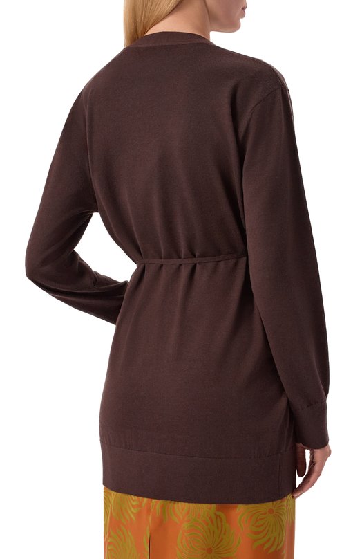 Шерстяной кардиган Dries Van Noten 252-011204-2700 Коричневый  252-011204-2700 Фото 4