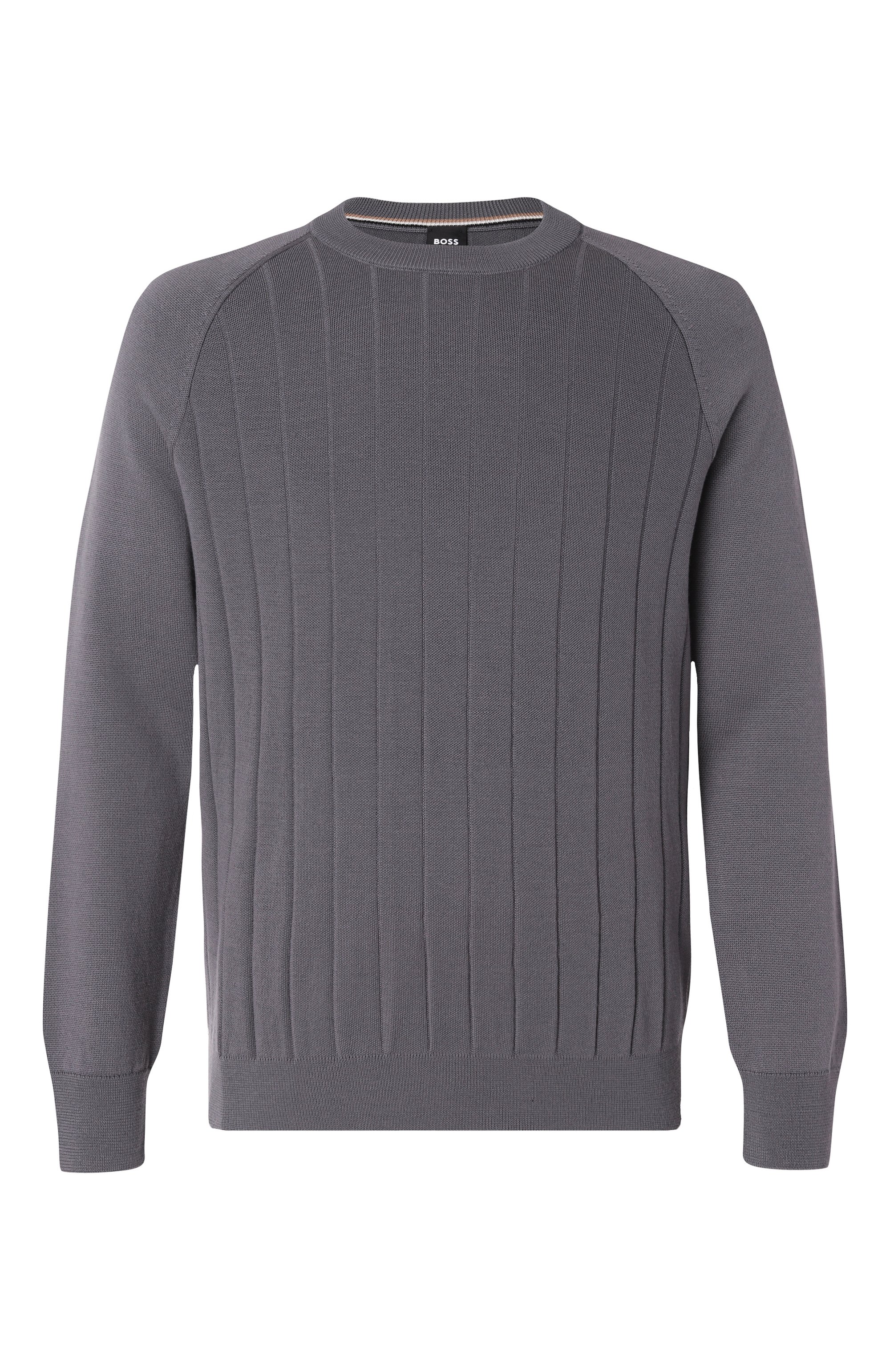Джемпер из шерсти и лиоцелла BOSS темно-серого цвета по цене 29950 руб., арт. 50531162, фото 1 Джемпер из шерсти и лиоцелла BOSS, арт. 50531162, фото 1