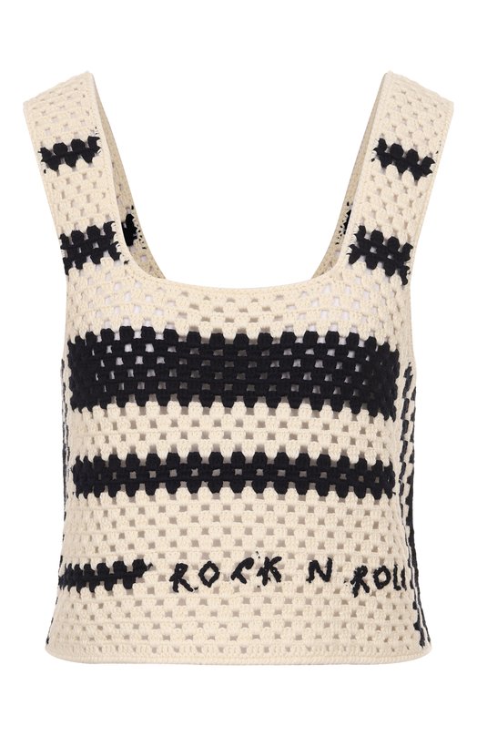 Хлопковый топ Zadig and Voltaire KWT001119 Кремовый KWT001119