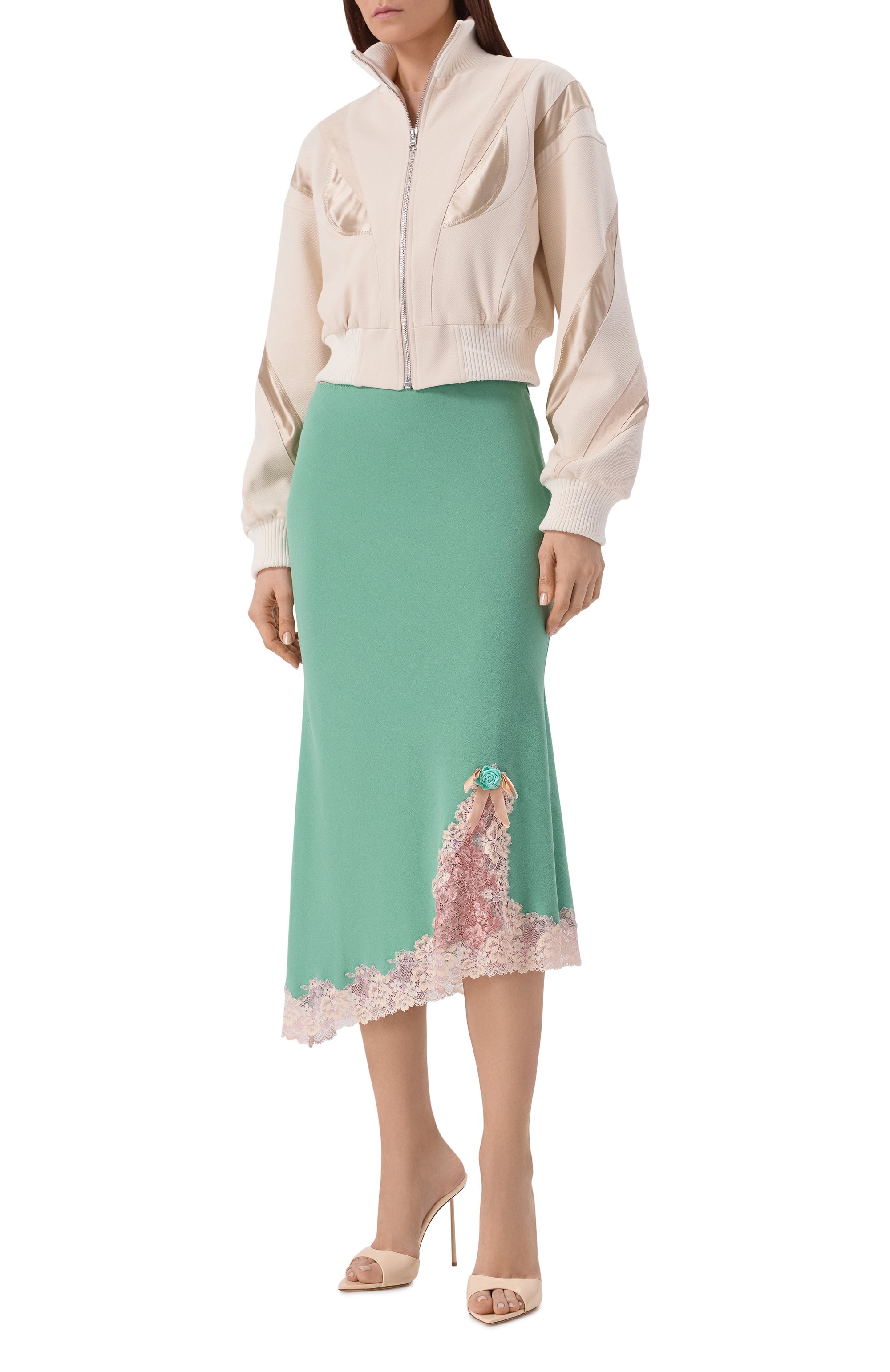 Юбка DANIIL ANTSIFEROV зеленого цвета по цене 40000 руб., арт. DA_3060.6019.026, фото 2 Юбка DANIIL ANTSIFEROV, арт. DA_3060.6019.026, фото 2