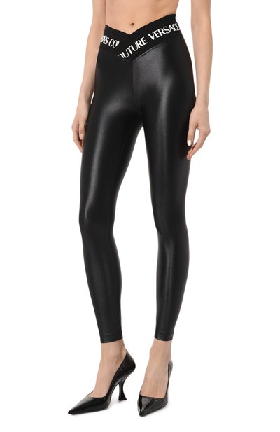 Легинсы VERSACE JEANS COUTURE черного цвета по цене 21500 руб., арт. 74HAC113/J0062, фото 3 Легинсы VERSACE JEANS COUTURE, арт. 74HAC113/J0062, фото 3