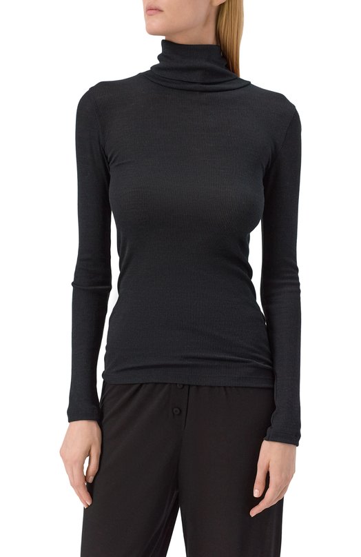 Водолазка из шерсти и шелка Zimmerli 370-2947 Чёрный  370-2947 Фото 3