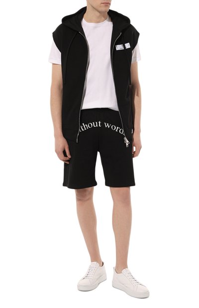 Хлопковые шорты DIEGO VENTURINO черного цвета по цене 22500 руб., арт. D3S3SRTW0W, фото 2 Хлопковые шорты DIEGO VENTURINO, арт. D3S3SRTW0W, фото 2