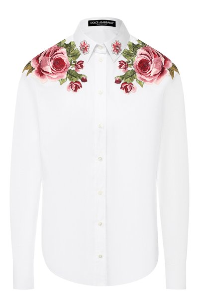 Женская хлопковая рубашка DOLCE & GABBANA, арт. F5I98Z/FUEAJ