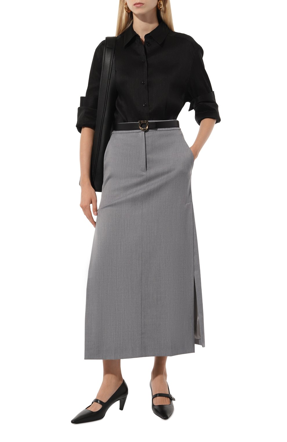 Юбка ERIKA CAVALLINI серого цвета по цене 42150 руб., арт. P4WH03, фото 2 Юбка ERIKA CAVALLINI, арт. P4WH03, фото 2