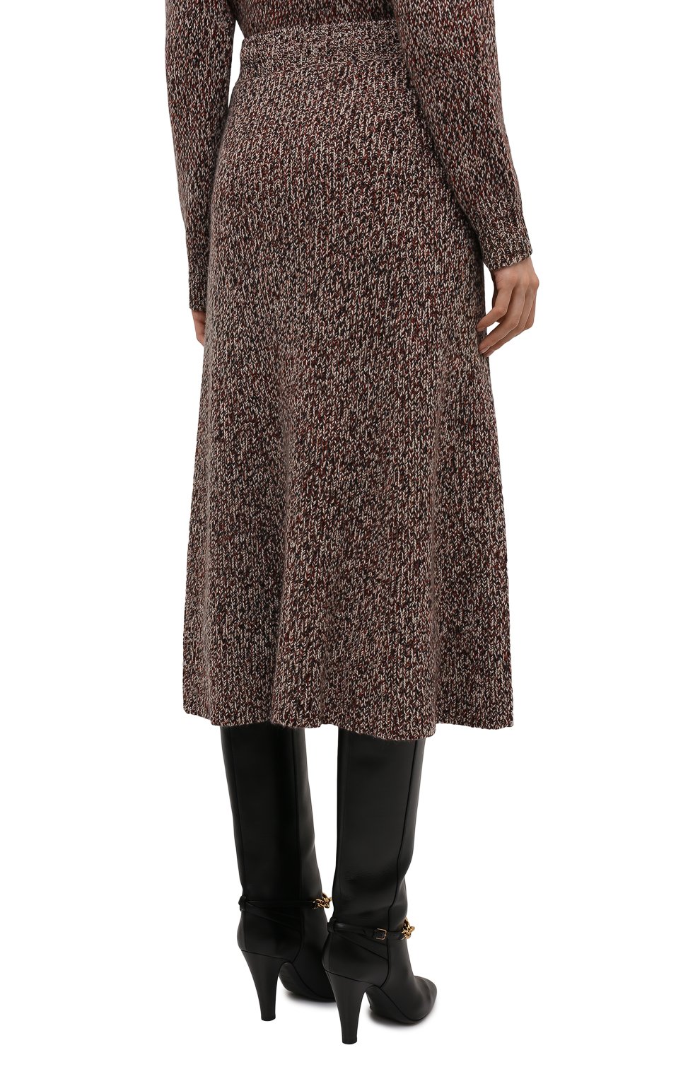 Юбка из кашемира и шерсти CHLOÉ коричневого цвета по цене 153000 руб., арт. CHC21WMJ01630, фото 4 Юбка из кашемира и шерсти CHLOÉ, арт. CHC21WMJ01630, фото 4