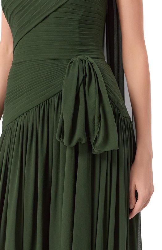 Шелковое платье Elie Saab D0951NF25/SI001 Зелёный  D0951NF25/SI001 Фото 4