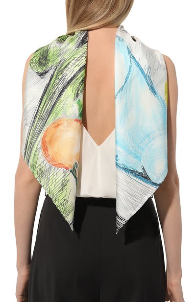 Шелковый платок LANVIN разноцветного цвета по цене 29950 руб., арт. 6L9090/SQ589, фото 2 Шелковый платок LANVIN, арт. 6L9090/SQ589, фото 2