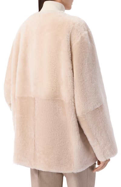 Дубленка из овчины MAX MARA STUDIO бежевого цвета по цене 363500 руб., арт. MELFI, фото 4 Дубленка из овчины MAX MARA STUDIO, арт. MELFI, фото 4