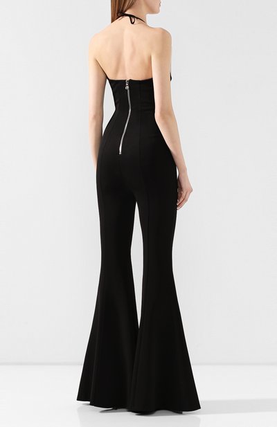 Комбинезон из вискозы BALMAIN черно-белого цвета по цене 478000 руб., арт. TF05348/J017, фото 4 Комбинезон из вискозы BALMAIN, арт. TF05348/J017, фото 4