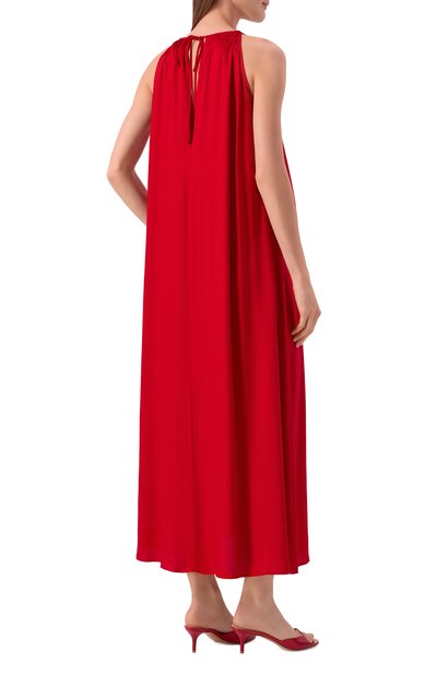 Атласное платье PIETRO BRUNELLI красного цвета по цене 24400 руб., арт. AG2416/VIG001, фото 3 Атласное платье PIETRO BRUNELLI, арт. AG2416/VIG001, фото 3