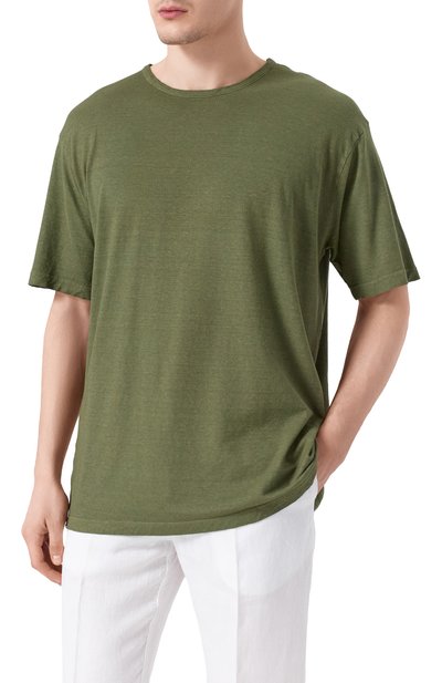 Футболка из хлопка и льна 120% LINO, арт. 32ALIM79GR/G308/S01, фото 3