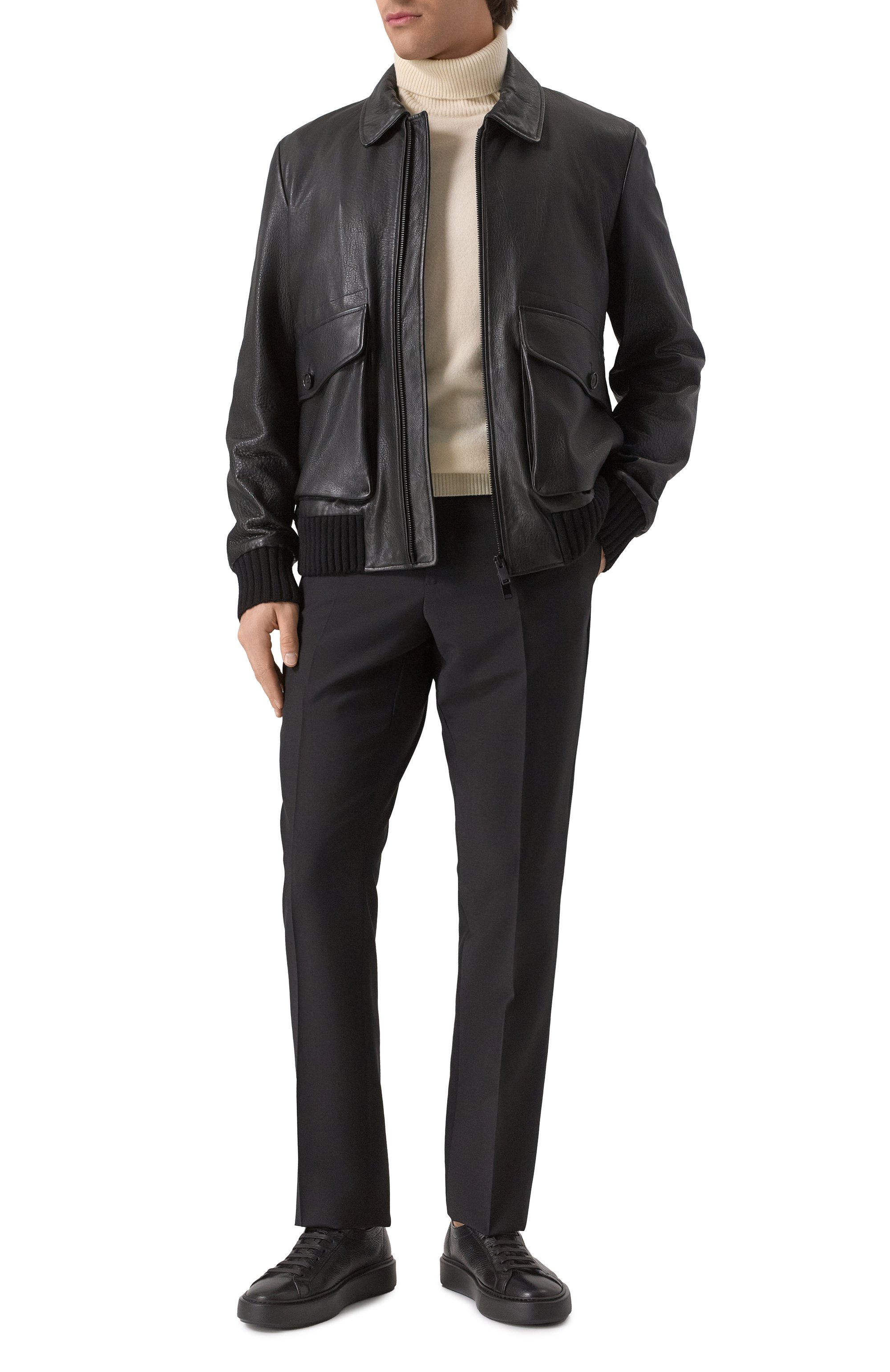 Кожаный бомбер MVST, арт. ZECK-ES4255-1/Z2268-1, фото 2