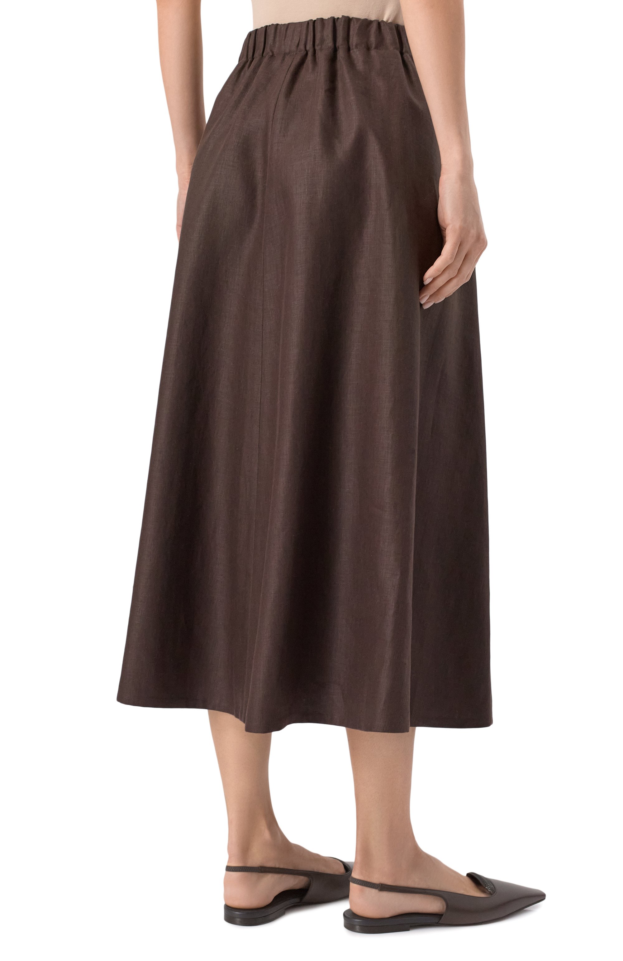 Льняная юбка BRUNELLO CUCINELLI, арт. ML142G3767, фото 4