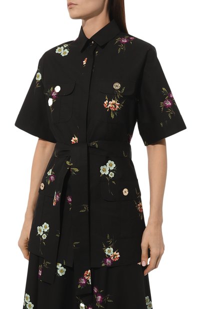 Хлопковая блузка ELIE SAAB черного цвета по цене 162000 руб., арт. SH013, фото 3 Хлопковая блузка ELIE SAAB, арт. SH013, фото 3