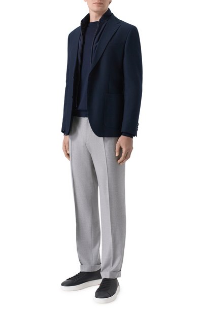 Мужской пиджак из хлопка и шерсти BOSS, арт. 50556959