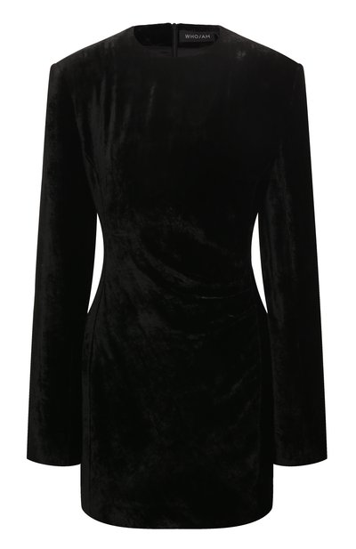Женское платье из вискозы и шелка WHO_AM, арт. FD1-SV238-BLK/Velvet