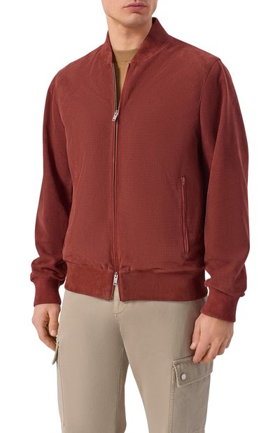 Замшевый бомбер MVST, арт. M26.2PM.L026/METIS SUEDE/PERF0RATED 6MM, фото 3