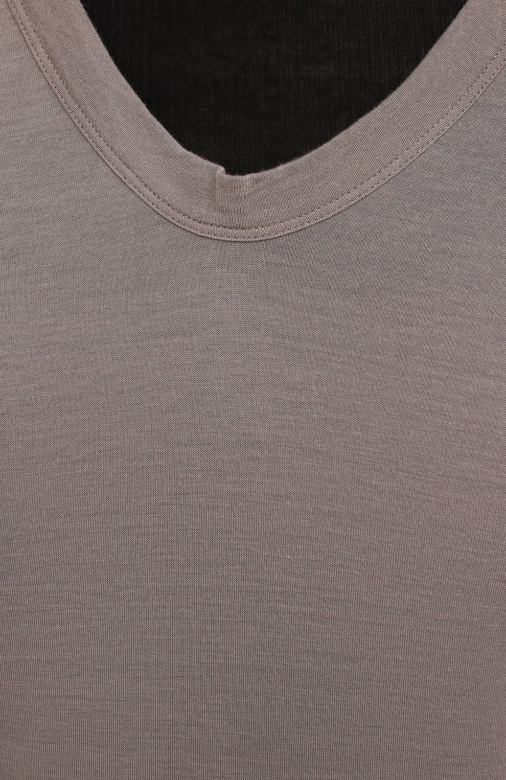 Лонгслив из вискозы и шелка RICK OWENS серого цвета по цене 29950 руб., арт. RP20F2200/JS, фото 5 Лонгслив из вискозы и шелка RICK OWENS, арт. RP20F2200/JS, фото 5