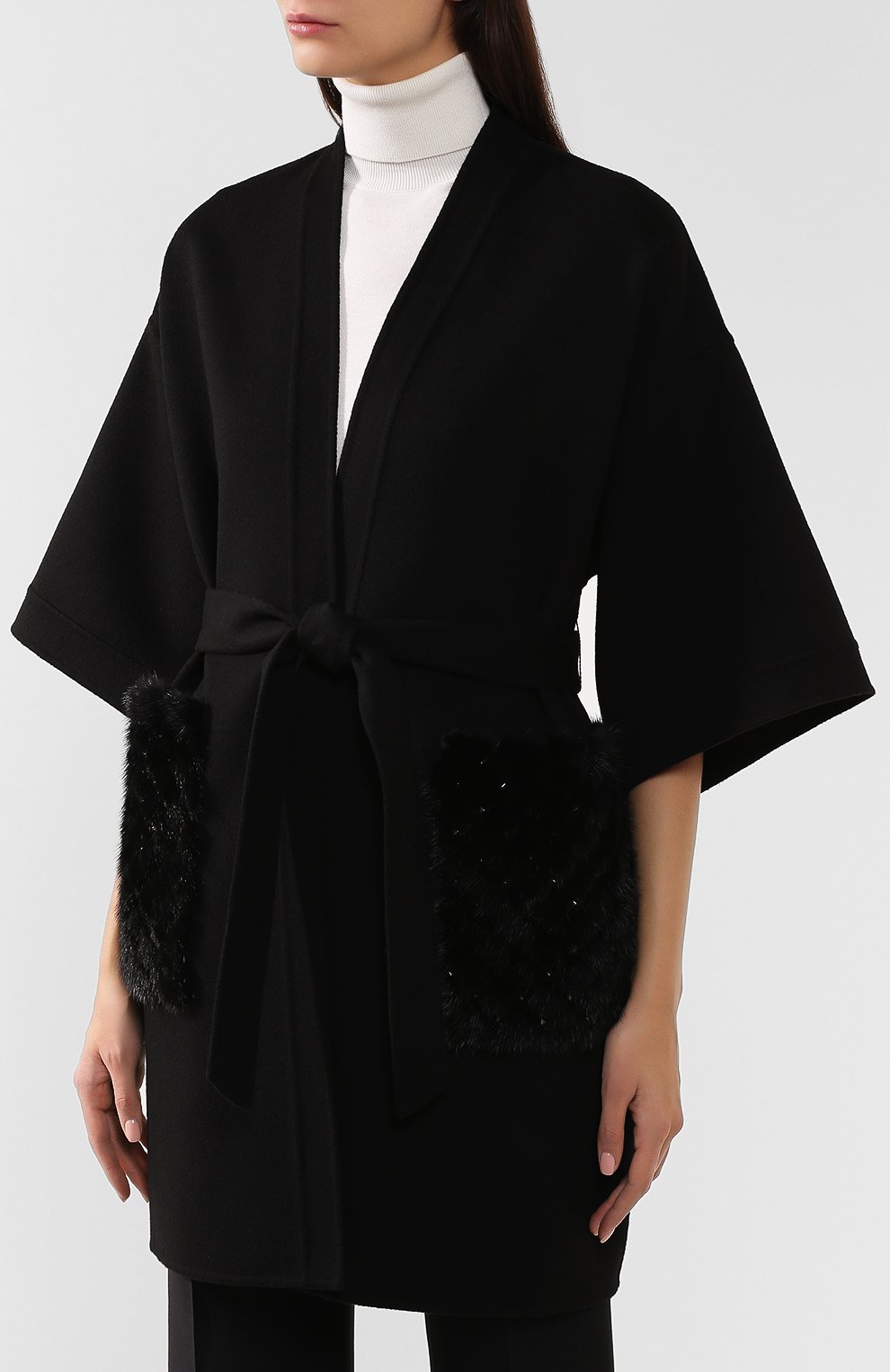 Пальто из смеси шерсти и кашемира VALENTINO, арт. SF3FA766DMF, фото 3
