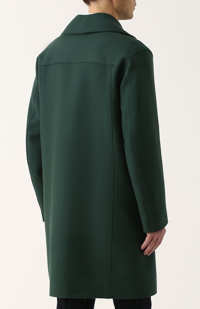 Двубортное шерстяное пальто с необработанным краем GUCCI, арт. 468225/ZIW13, фото 4