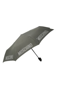 Мужской складной зонт MOSCHINO серого цвета, арт. 8064-T0PLESS | Фото 2 (Нос: Не проставлено; Материал: Синтетический материал, Металл, Текстиль)