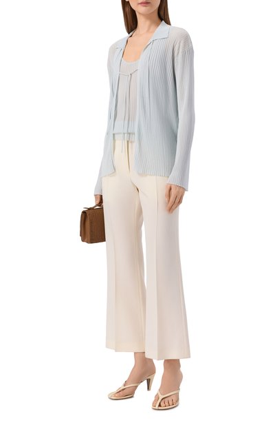 Рубашка из вискозы 12 STOREEZ голубого цвета по цене 15000 руб., арт. 138058, фото 2 Рубашка из вискозы 12 STOREEZ, арт. 138058, фото 2