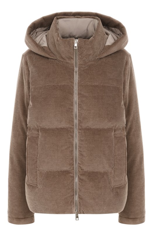 Вельветовый пуховик Kiton D54658K0587C07 Серый D54658K0587C07