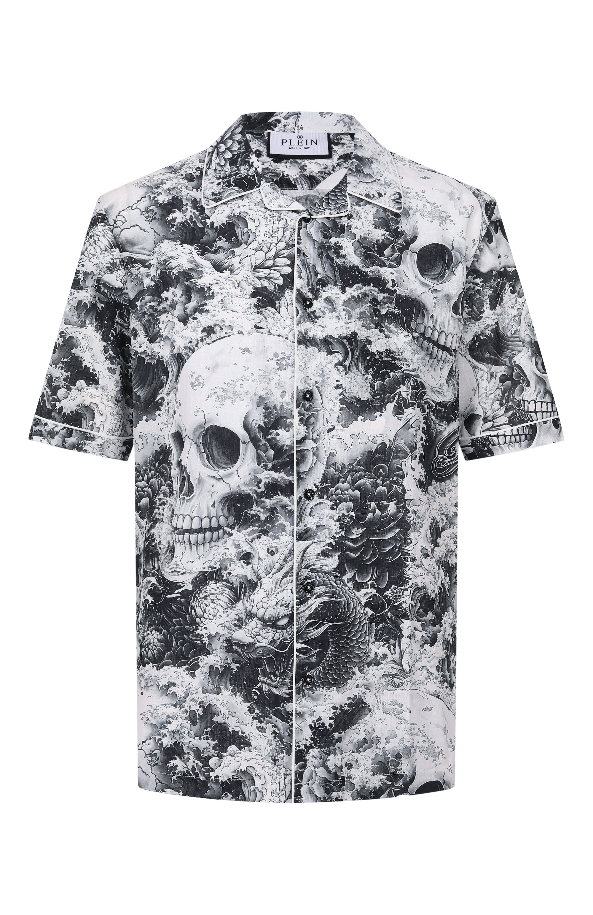 Рубашка изо льна и хлопка PHILIPP PLEIN, арт. SAFC MRP2551 PTE003N, фото 1