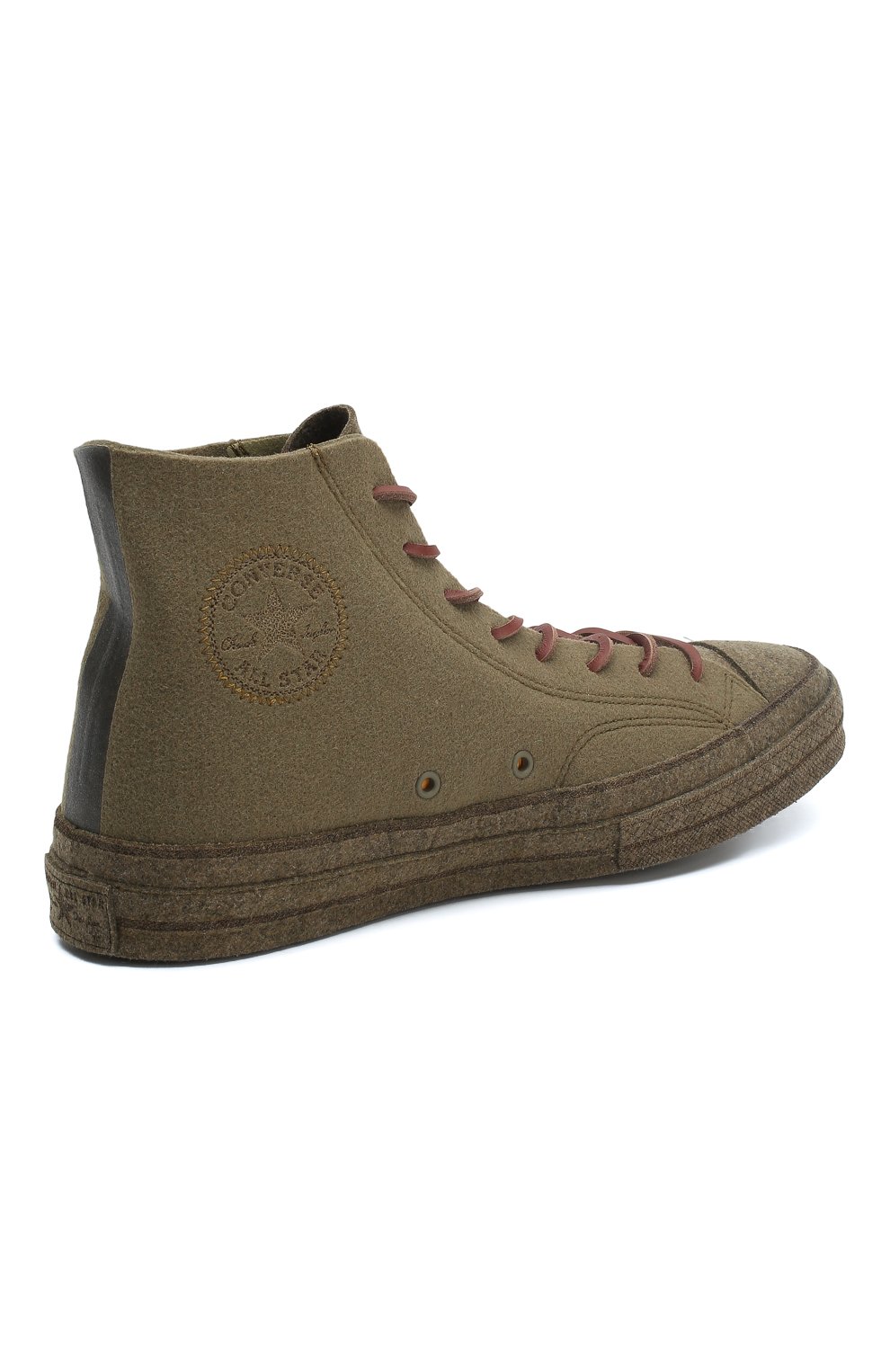Текстильные кеды chuck taylor 70 felt converse х jw anderson CONVERSE хаки цвета по цене 10000 руб., арт. 162954, фото 5 Текстильные кеды chuck taylor 70 felt converse х jw anderson CONVERSE, арт. 162954, фото 5