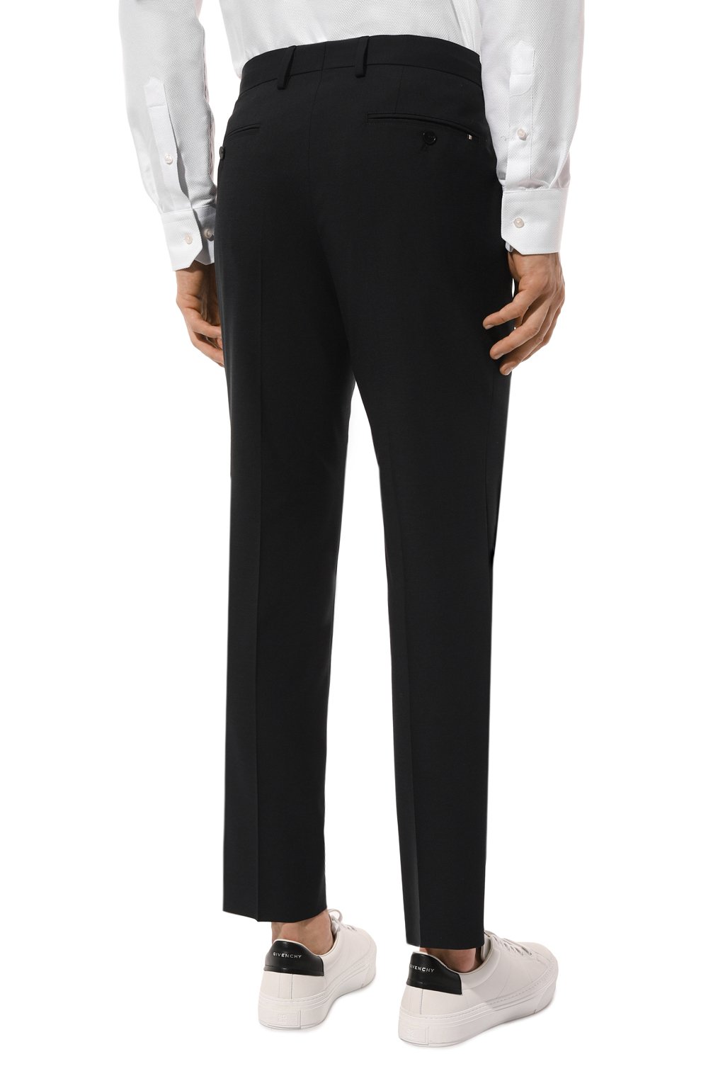 Брюки из шерсти и вискозы BOSS темно-синего цвета по цене 25500 руб., арт. 50521041, фото 4 Брюки из шерсти и вискозы BOSS, арт. 50521041, фото 4