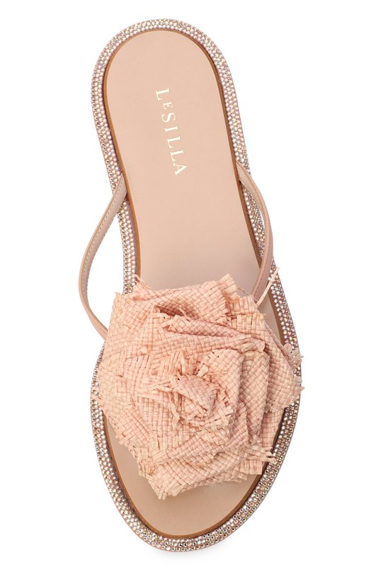 Кожаные шлепанцы Rose Le Silla 1218F020MTPPNEM Бежевый  1218F020MTPPNEM Фото 6