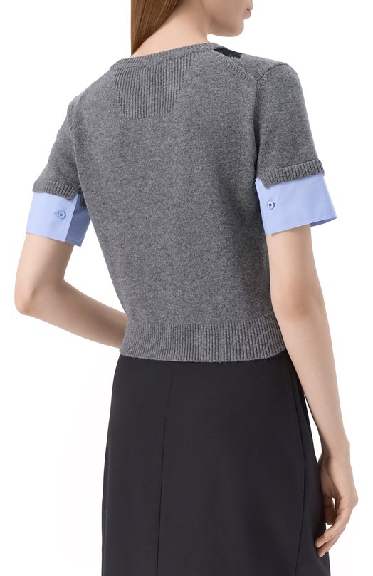 Пуловер из шерсти и кашемира Juun.J JW5X51W03 Серый  JW5X51W03 Фото 4